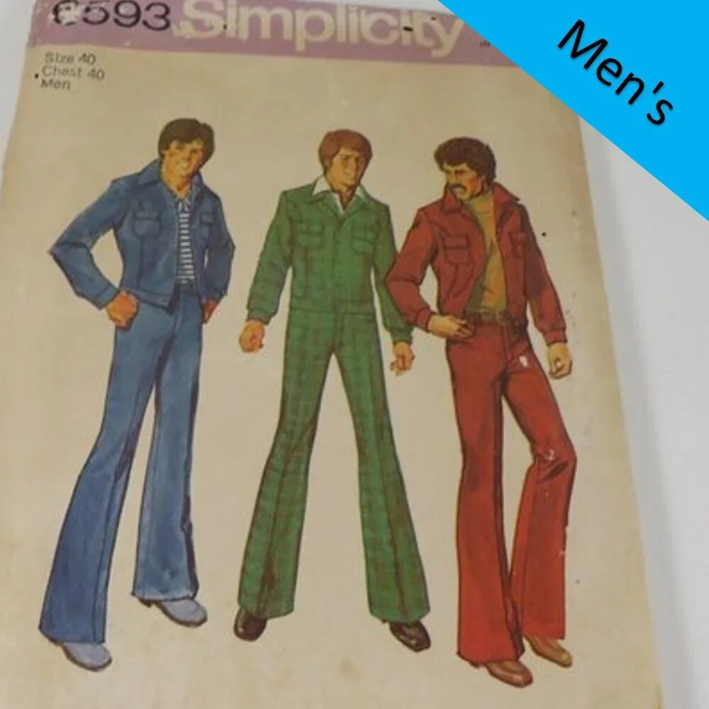 Simplicity 6593 clothing pattern size 40 Jacket, Jeans -wide leg/bell bottoms